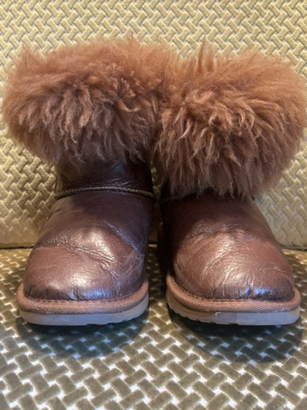 EMU Australia Teddy Wurren Sheepskin Water Resistant Chestnut Ankle Boots NEW